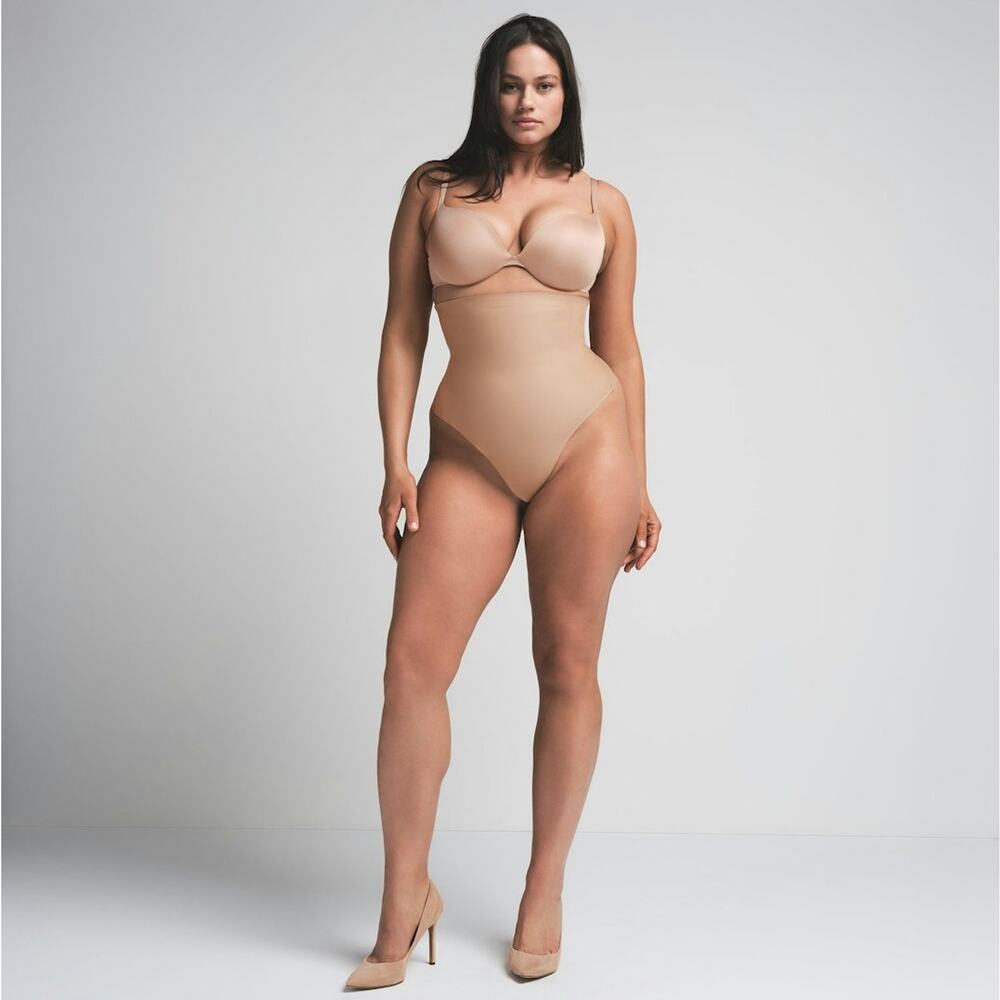 SKIMS BODY Core Sculpt High-Waisted Thong - Clay Size S NWT #1937 - Picture 7 of 10